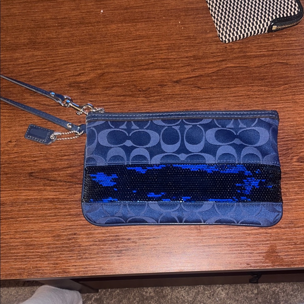 Coach Wristlet with Sequin Detail